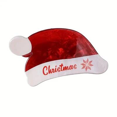 Christmas Hat Acrylic Claw Hair Clips