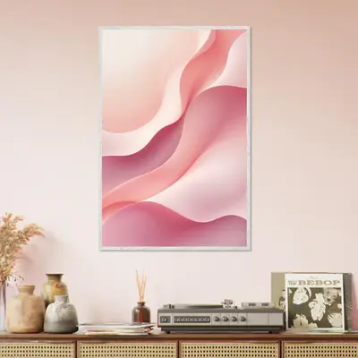 Flowing Harmony - Subtle Pink Hues Wall Art