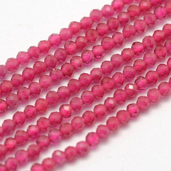 Faceted Synthetic Quartz Beads Strands