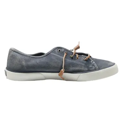 SPERRY Low Top Trainers Blue Canvas Womens UK 8