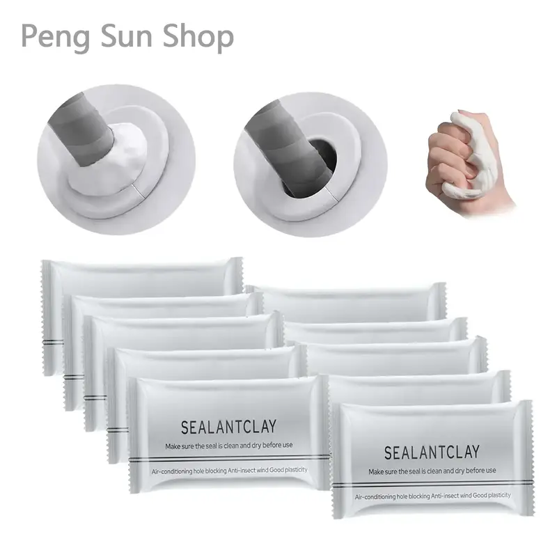 10Count Waterproof Sealant Mastic,Quick Mending Mud,Repair Wall Holes,for Drain Connection,Wall Hole,Air Conditioning Hole Wa...