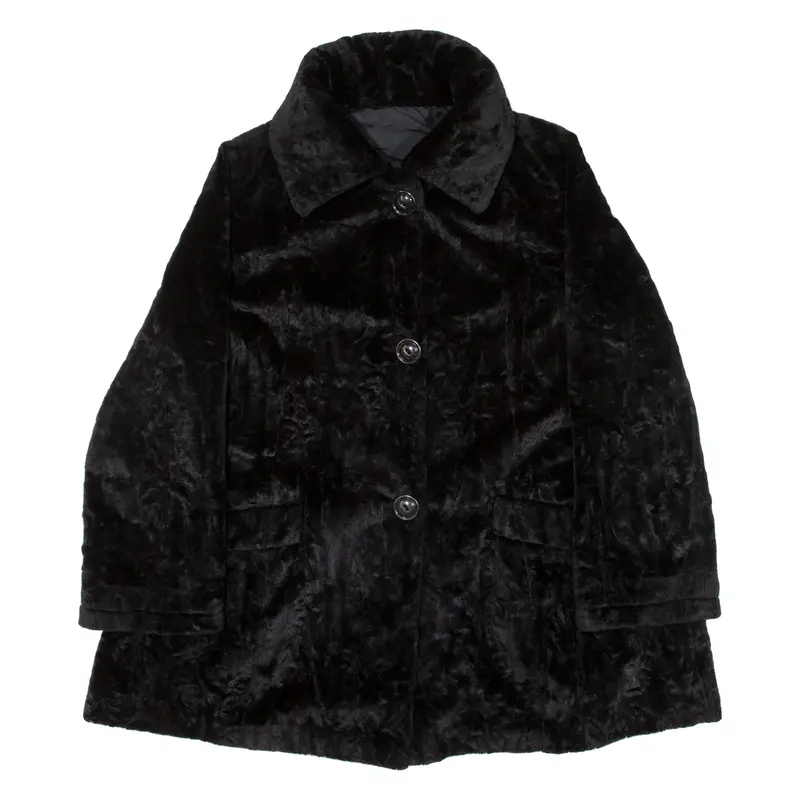 Reversible Womens Overcoat Coat Black M