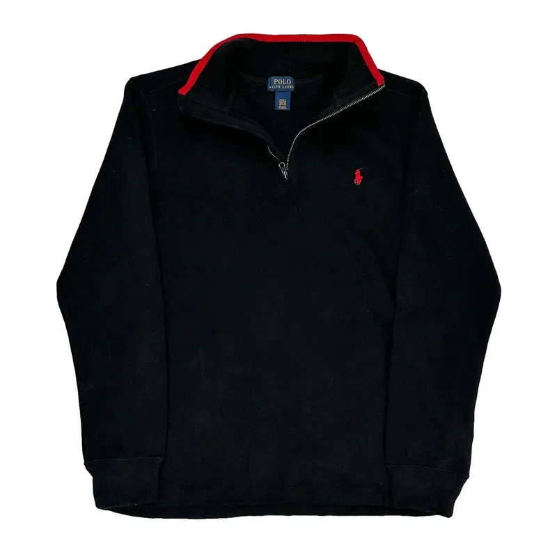 Polo By Ralph Lauren 1/4 Zip - XS Black Cotton
