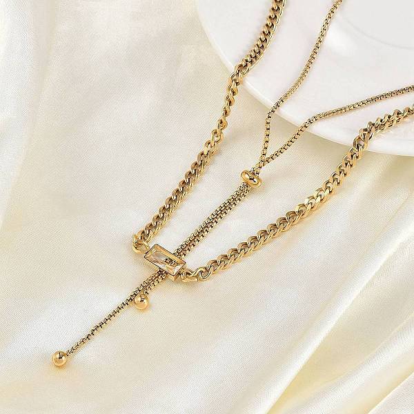 Ion Plating(IP) 304 Stainless Steel Chain Necklaces