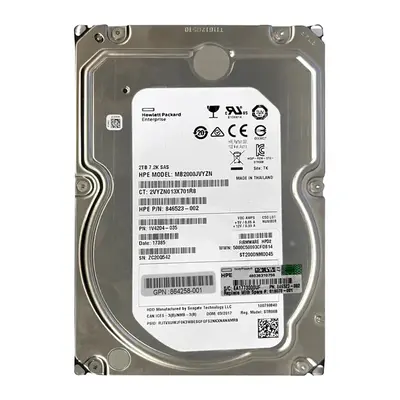 864258-001 HP 2TB 7200RPM 12Gb/s SAS 3.5-inch Hard Drive