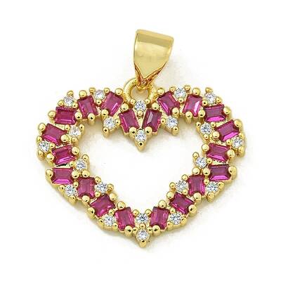 Rack Plating Brass Pave Cubic Zirconia Pendants