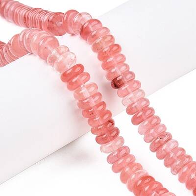 Cherry Quartz Glass Beads Strands