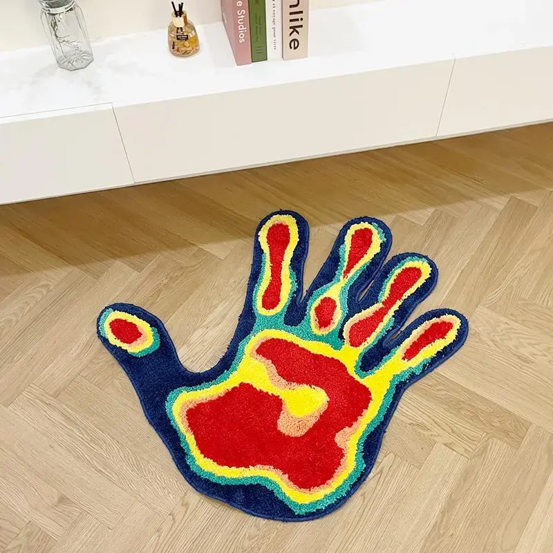 Hand Shaped Soft Rug, 1 Count Creative Non-slip Carpet, Decorative Mat for Home Living Room Bedroom