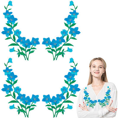 Flower Polyester Embroidery Iron on Applique Patch