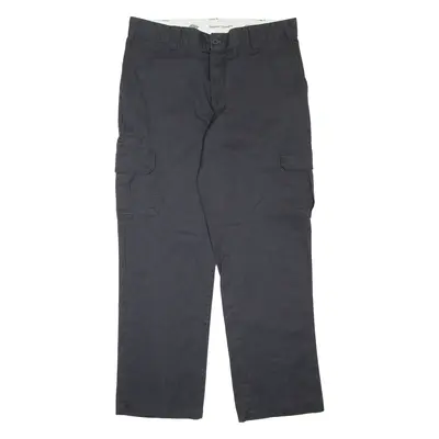 DICKIES Flex Cargo Mens Trousers Black Regular Straight W36 L32