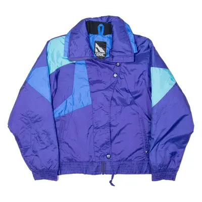 SERAC Weatherproofing Shell Jacket Purple 90s Colourblock Womens UK 8