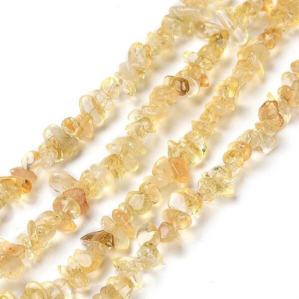 Natural Citrine Chip Beads Strands