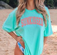 Comfort Colors Sunkissed Beach Shirt, Cute Beach Summer Boho Tee, Aesthetic, Spring Summer Outfits, Cotton Today Shirts, Appa...