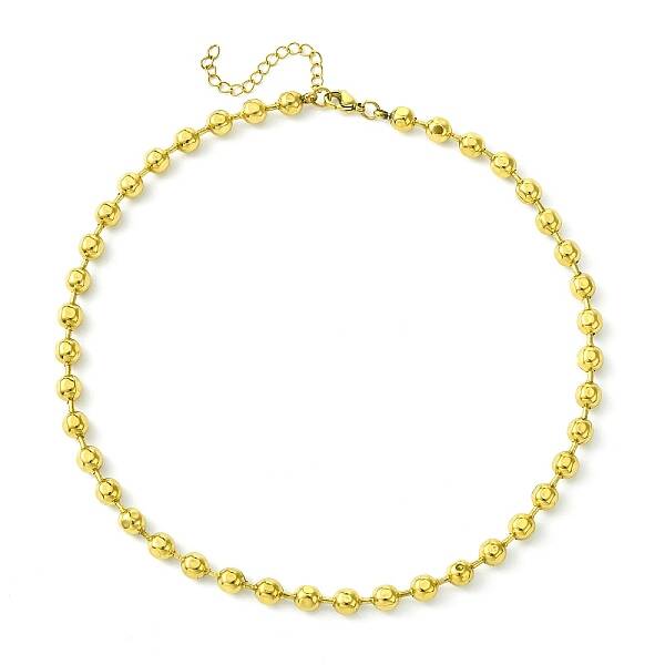 Ion Plating(IP) 304 Stainless Steel Bead Necklaces