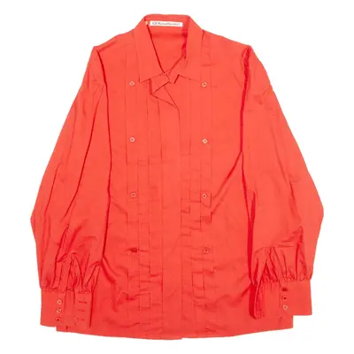 MARIO ROSELLA Plain Shirt Red Long Sleeve Womens M