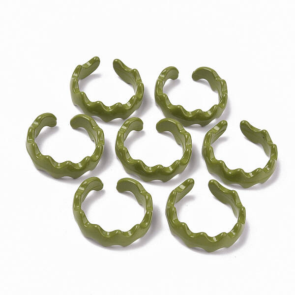 Spray Painted Alloy Cuff Rings