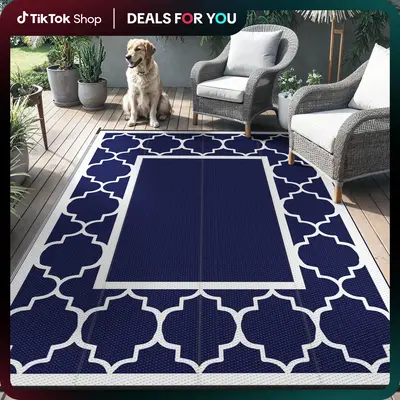 【DealsforYouDays】GENIMO Outdoor Rug for Patio Clearance Waterproof Mat,Reversible Plastic Camping Rugs,Rv,Porch,Deck,Camp...