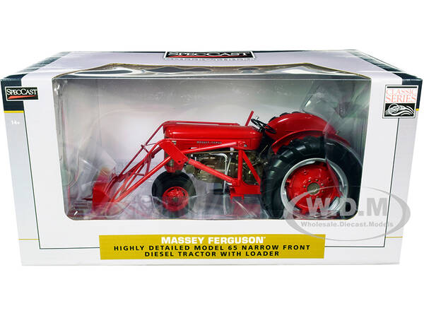 Massey Ferguson 65 Narrow Front Diesel Tractor with Loader Red \