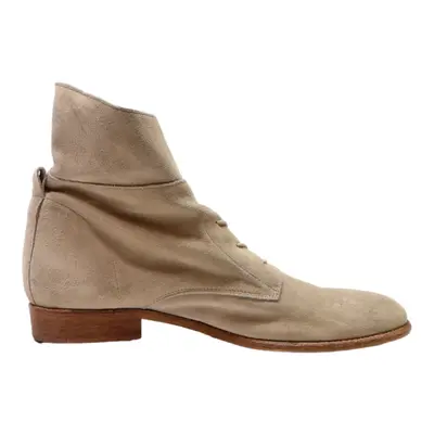 MUSTANG Lace-Up Boots Beige Leather Mens UK 9.5