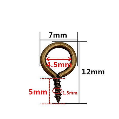 Brass Screw Eye Peg Bails