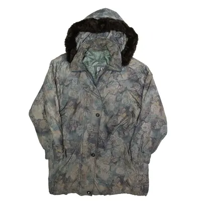 FUCHS & SCHMITT Jacket Green Hooded Floral Parka Womens M