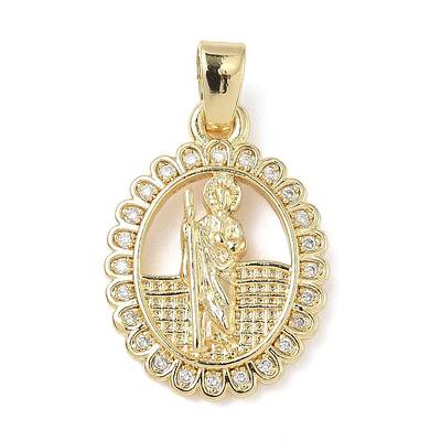 Brass Micro Pave Cubic Zirconia Pendants