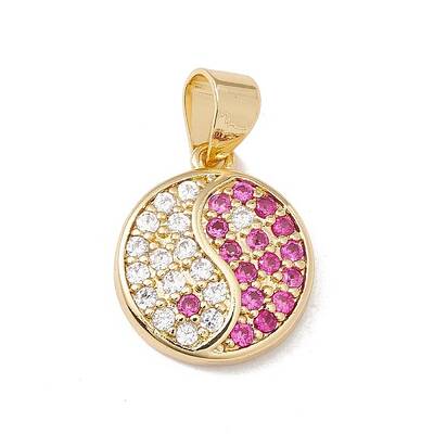 Brass Micro Pave Cubic Zirconia Charms Real 18K Gold Plated