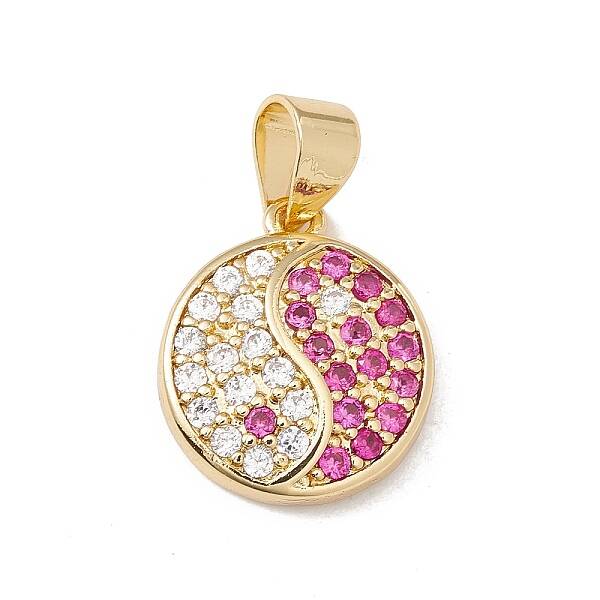 Brass Micro Pave Cubic Zirconia Charms Real 18K Gold Plated