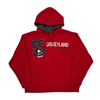 Mickey Mouse Disney Graphic Hoodie - XL Red Cotton Blend