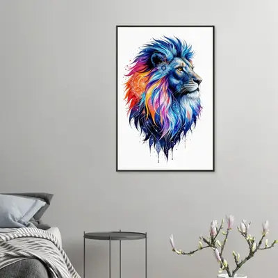 Lion's Heart Memory Art - Vibrant and Bold