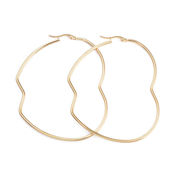 201 Stainless Steel Hoop Earrings