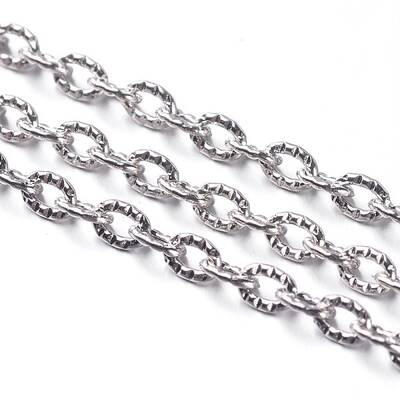Lead Free & Nickel Free Iron Textured Cable Chains