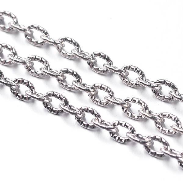 Lead Free & Nickel Free Iron Textured Cable Chains