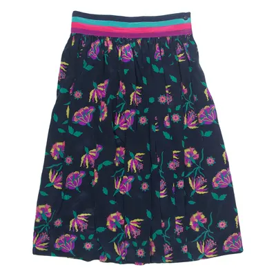 ESCADA Womens A-Line Skirt Black Knee Length Silk 90s Floral UK 10