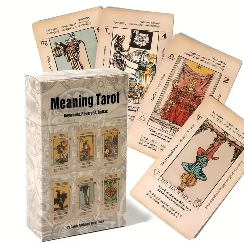 Classic Tarot Card Game, 78pcs/set Portable Tarot Card Game, Tarot Card Game for Adults, Gift