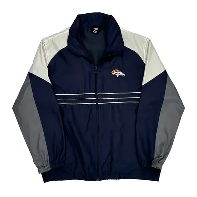 Denver Broncos Reebok Nfl Jacket - Large Grey Polyester