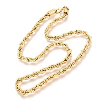 304 Stainless Steel Rope Chain Necklaces
