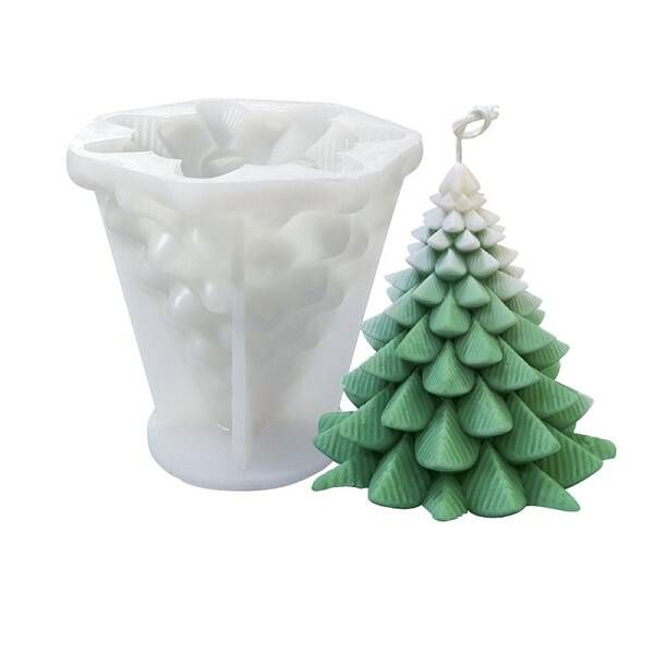 3D Christmas Tree DIY Candle Silicone Molds