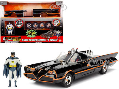 Model Kit Classic Batmobile Black with Batman Diecast Figure \