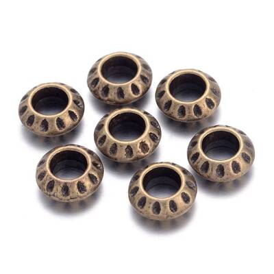 Tibetan Style Alloy European Beads