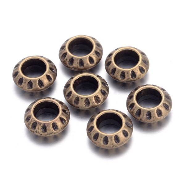 Tibetan Style Alloy European Beads