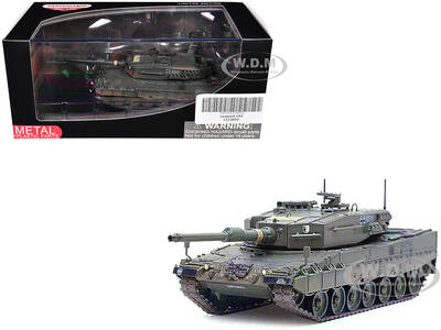 Leopard 2A4 Main Battle Tank with Snorkel Green Camouflage German Army Armor Premium Series 1/72 Diecast Model by Panzerk...