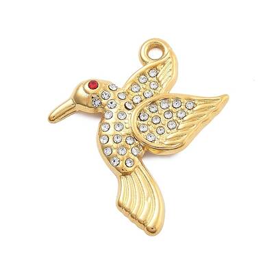 304 Stainless Steel Crystal Rhinestone Pendants
