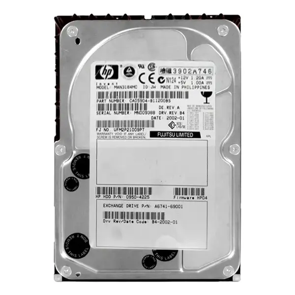 A6741-69001 HP 18.2GB Ultra-160 SCSI 10000 3.5-inch Hard Drive