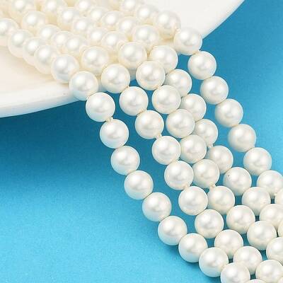 Round Shell Pearl Beads Strands