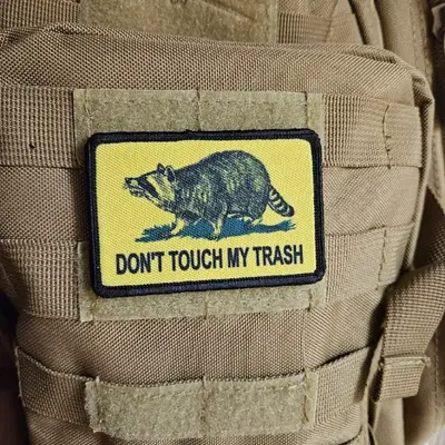 Don't touch my trash raccoon Gadsden flag meme 2\
