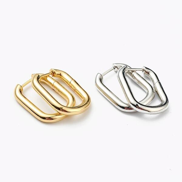 Brass Huggie Hoop Earrings