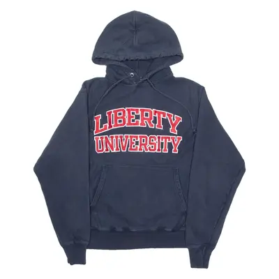 CHAMPION REVERSE WEAVE Liberty University Mens Blue Hoodie USA M