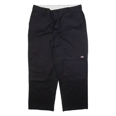 DICKIES Mens Trousers Black Relaxed Straight W40 L30