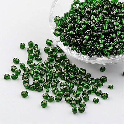 6/0 Round Silver Lined Round Hole Glass Seed Beads